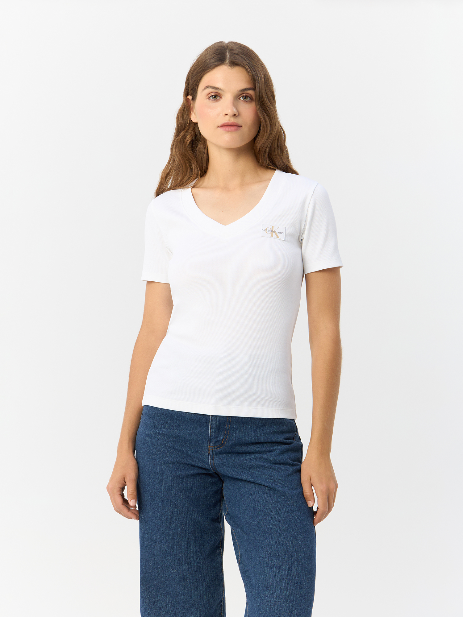 

Футболка женская Calvin Klein Jeans J20J223274 белая M, Белый, J20J223274