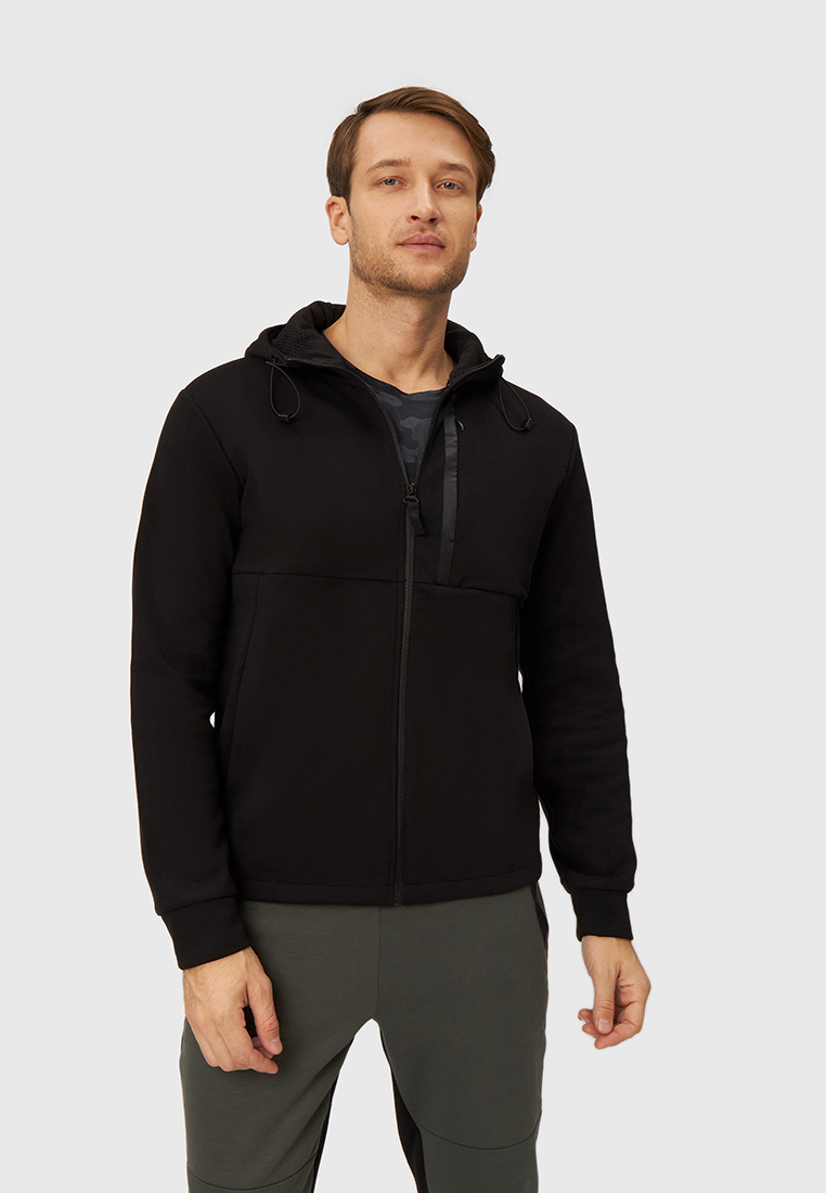 

Толстовка мужская Modis M211S00045G768M06 черная L, M211S00045G768M06