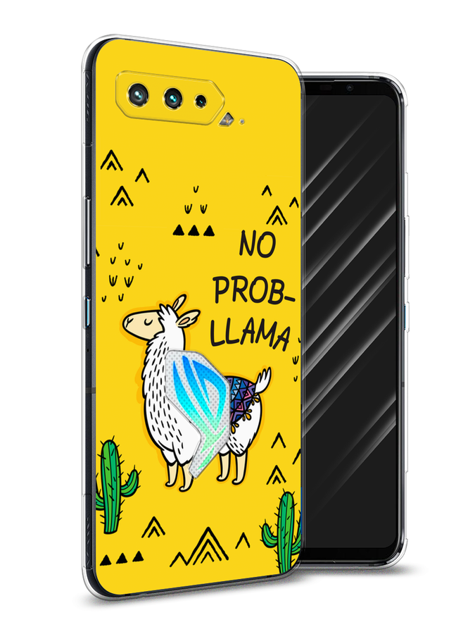 

Чехол Awog на Asus ROG Phone 5 "No probLLama", Желтый;черный;синий, 44250-2