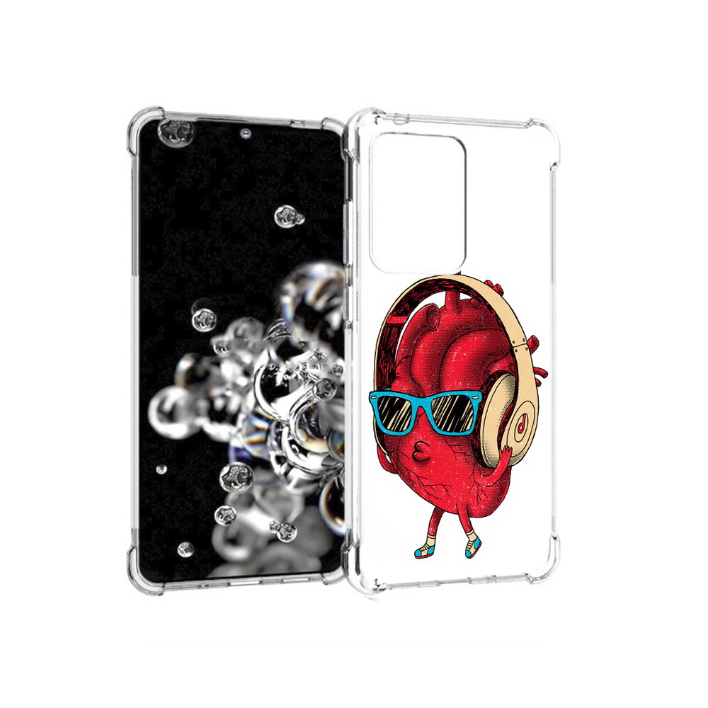 

Чехол MyPads Tocco для Samsung Galaxy S20 Ultra слушай сердце (PT144384.494.609), Прозрачный, Tocco