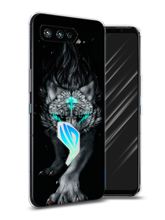 

Чехол Awog на Asus ROG Phone 5 "Волшебный волк", Черный;серый;синий, 44250-2