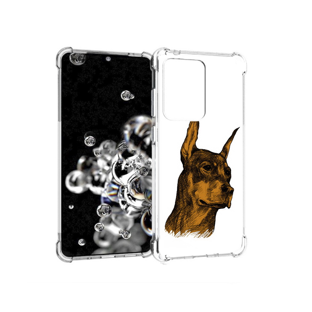 

Чехол MyPads Tocco для Samsung Galaxy S20 Ultra скетч доберман (PT144384.494.605), Прозрачный, Tocco