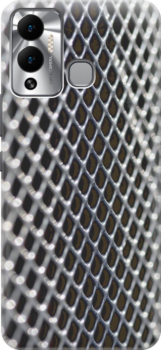 

Чехол на Infinix Hot 12 Play NFC "Серебряная сетка", Коричневый;серый, 14664