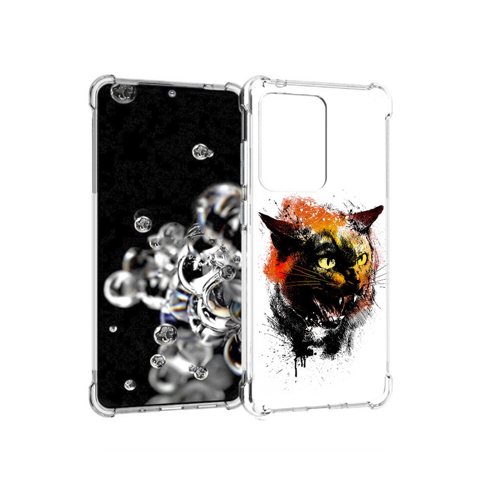 

Чехол MyPads Tocco для Samsung Galaxy S20 Ultra сиамский кот (PT144384.494.598), Прозрачный, Tocco