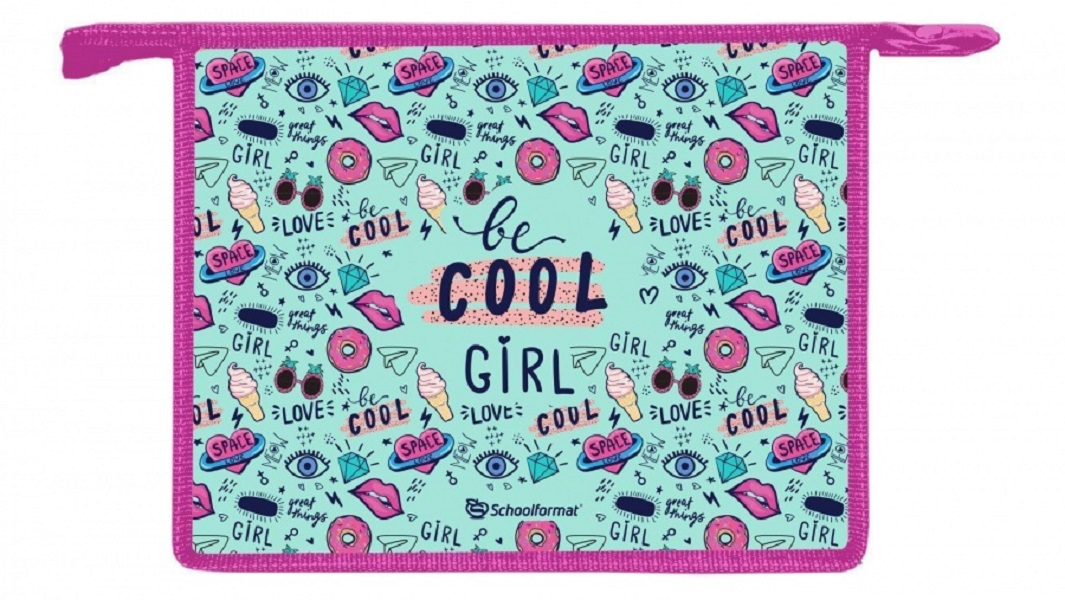 

Папка для тетрадей SchoolФОРМАТ Stay Cool 235х190х50мм для девочек 1 отделение А5