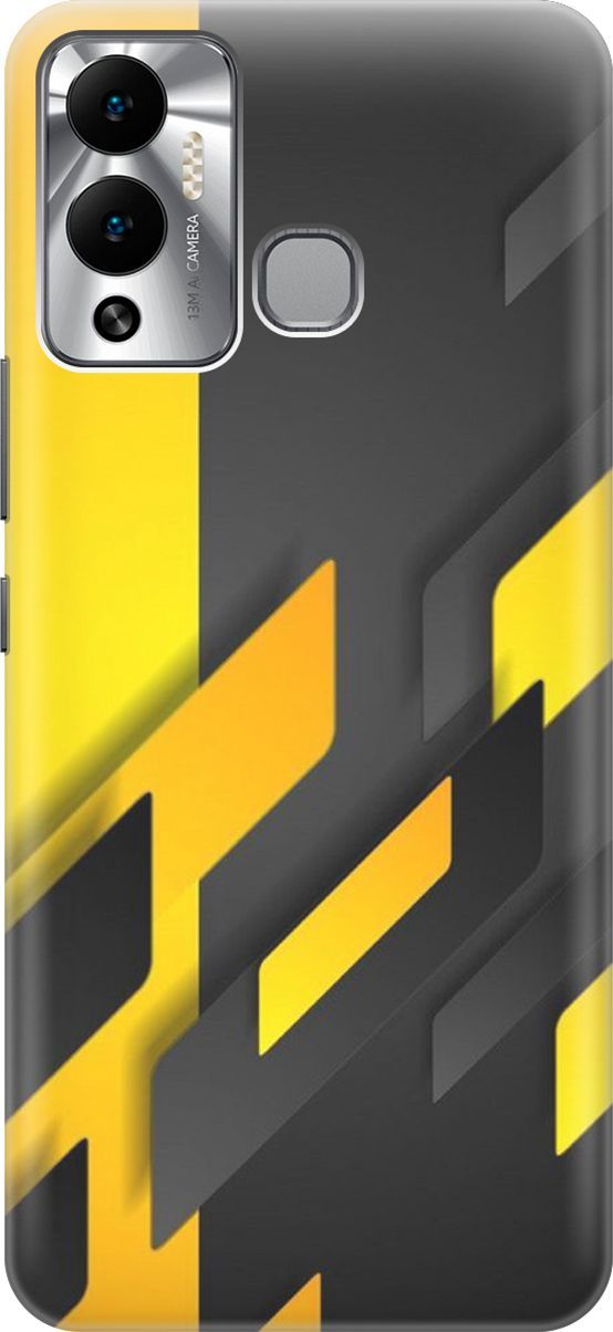 

Чехол на Infinix Hot 12 Play NFC "Черно-желтая абстракция", Желтый;черный, 14651