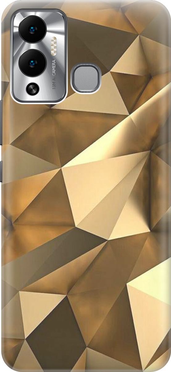 

Чехол на Infinix Hot 12 Play NFC "Бронзовые грани", Коричневый, 14651