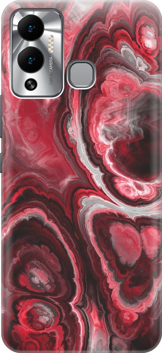 

Чехол на Infinix Hot 12 Play NFC "Гранатовые краски", Красный, 14651