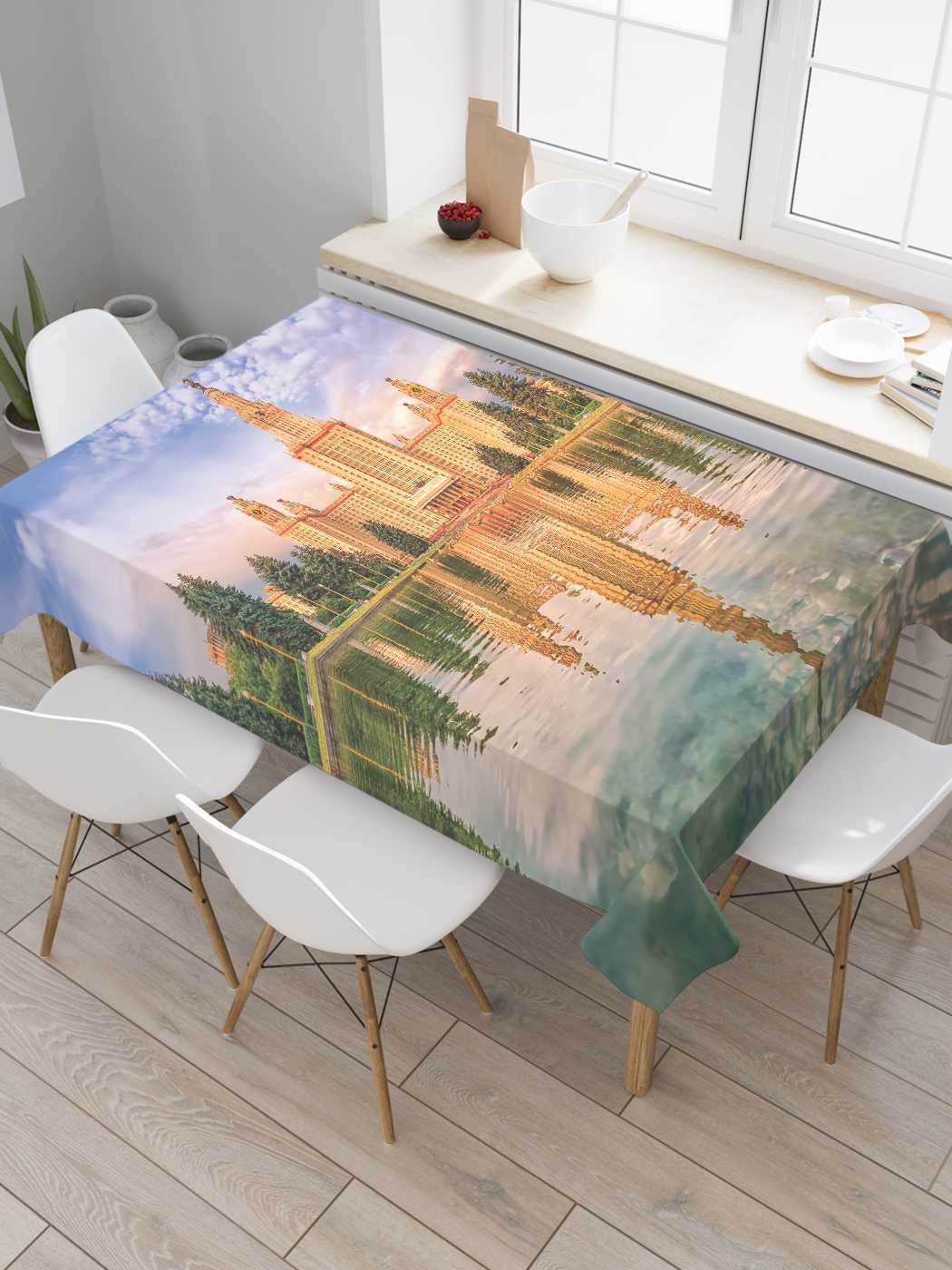 

Скатерть прямоугольная JoyArty "Царское поместье" из сатена, 120x145 см, Синий, Царское поместье