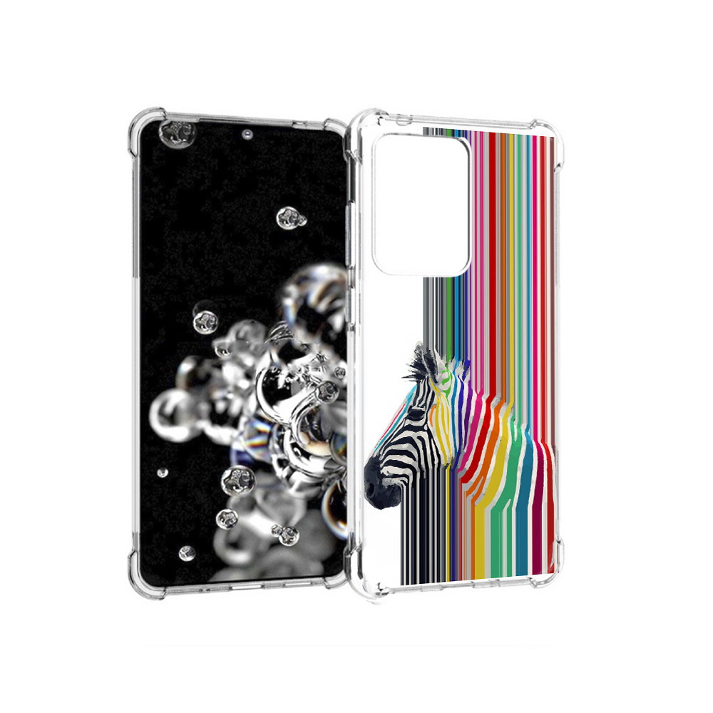 

Чехол MyPads Tocco для Samsung Galaxy S20 Ultra радужная зебра (PT144384.494.565), Прозрачный, Tocco