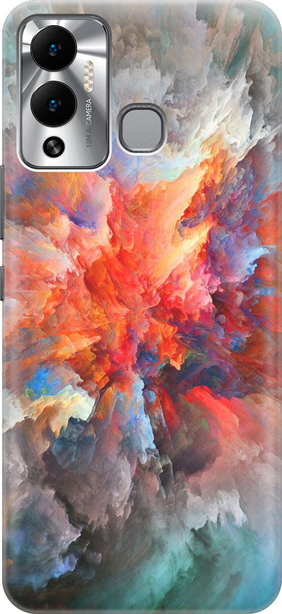 

Чехол на Infinix Hot 12 Play NFC "Взрыв цвета", Оранжевый;серый, 14651