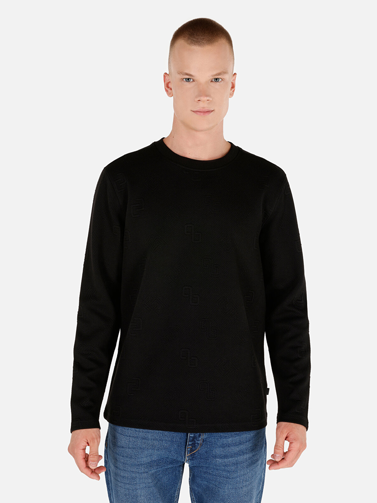 

Лонгслив мужской Colin's CL1070119 черный XL, CL1070119