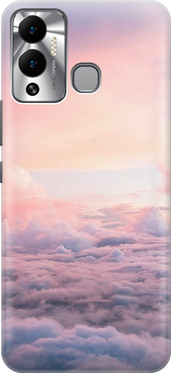 

Чехол на Infinix Hot 12 Play NFC "Высоко над облаками", Фиолетовый;розовый, 14661