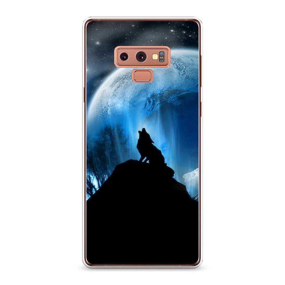 

Чехол на Samsung Galaxy Note 9 "Волк 2", Синий;черный;белый, 26350-1