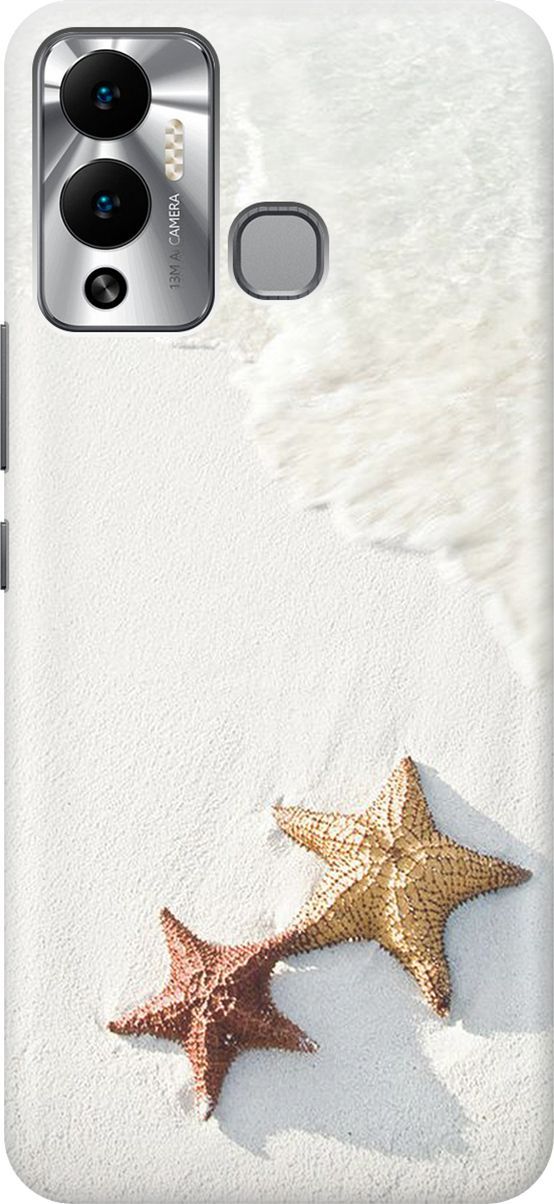 

Чехол на Infinix Hot 12 Play NFC "Две морские звезды", Белый;желтый, 14661