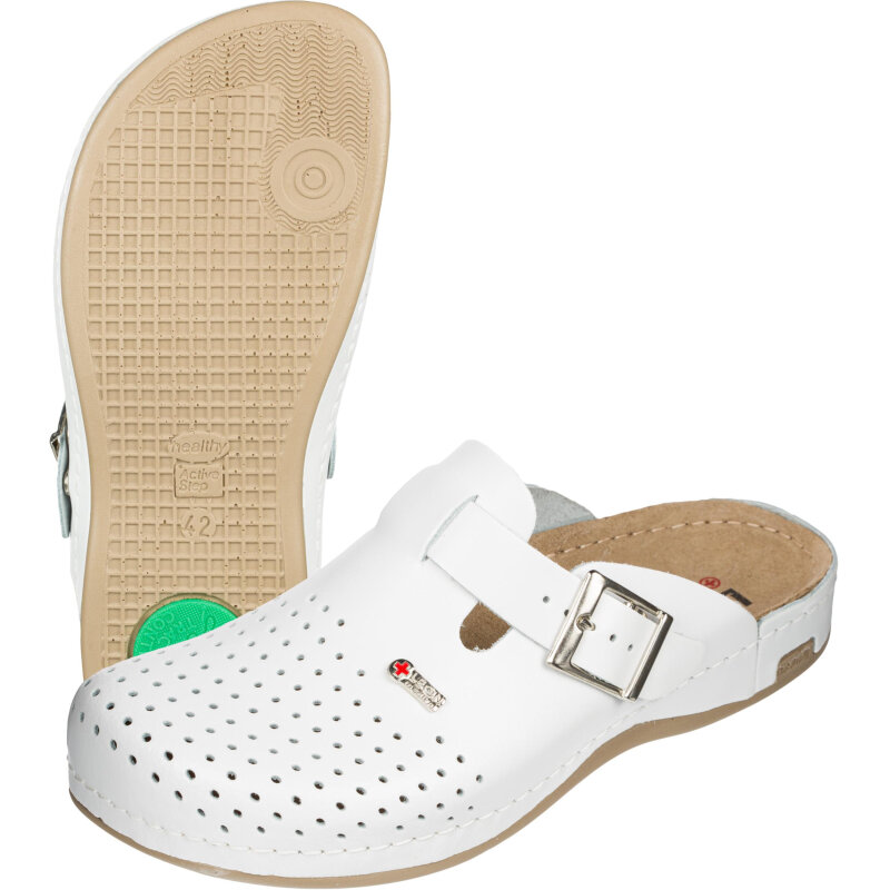 

Сабо мужские LEON 1484690 белые 41 RU, Leon