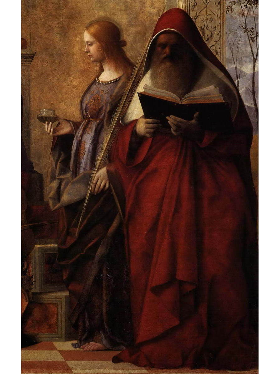 

Постер DRABS A2 Джованни Беллини Алтарь Сан Дзаккариа. . Святые Лючия и Иероним