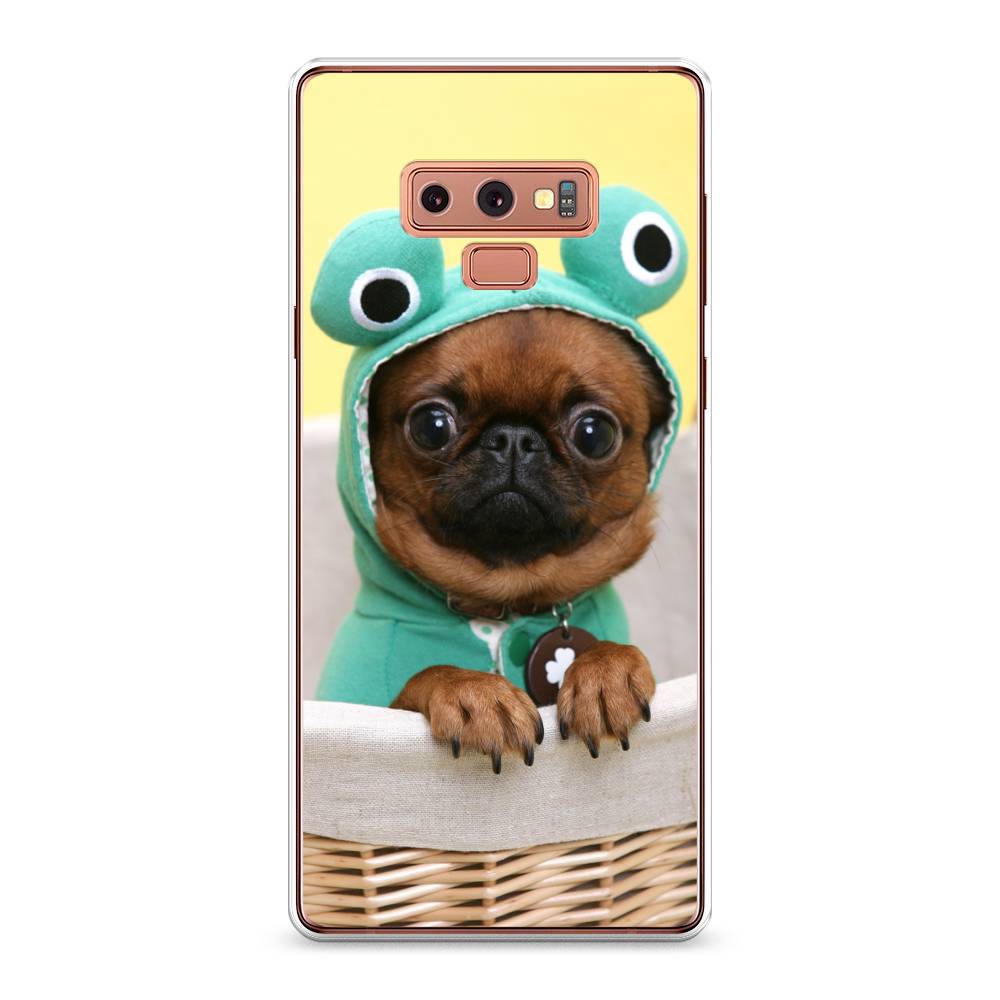 

Чехол на Samsung Galaxy Note 9 "Собачка в шапке лягушки", Коричневый;желтый;голубой, 26350-1