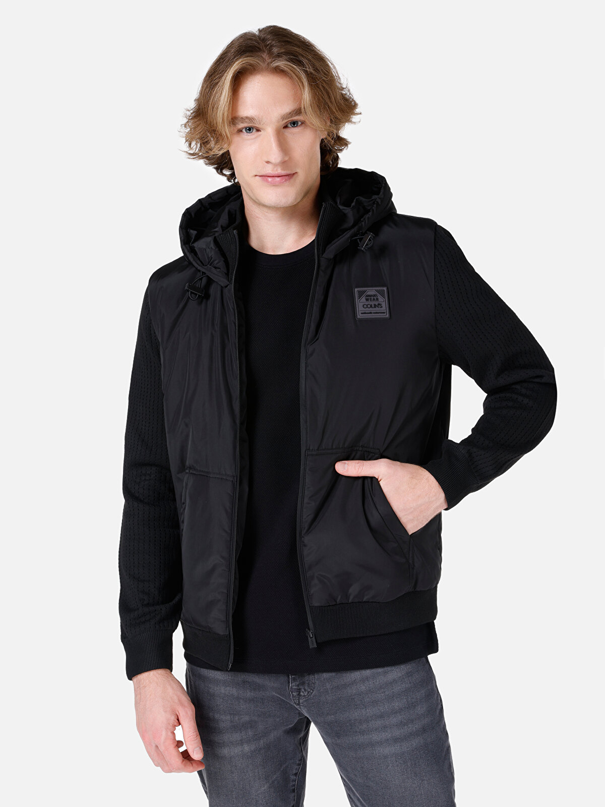

Куртка мужская Colin's CL1066704 черная 2XL, Черный, CL1066704