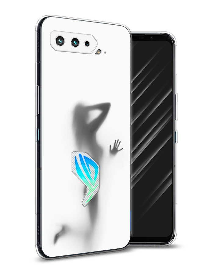 

Чехол Awog на Asus ROG Phone 5 "Стекло в душе", Белый;серый;черный, 44250-7