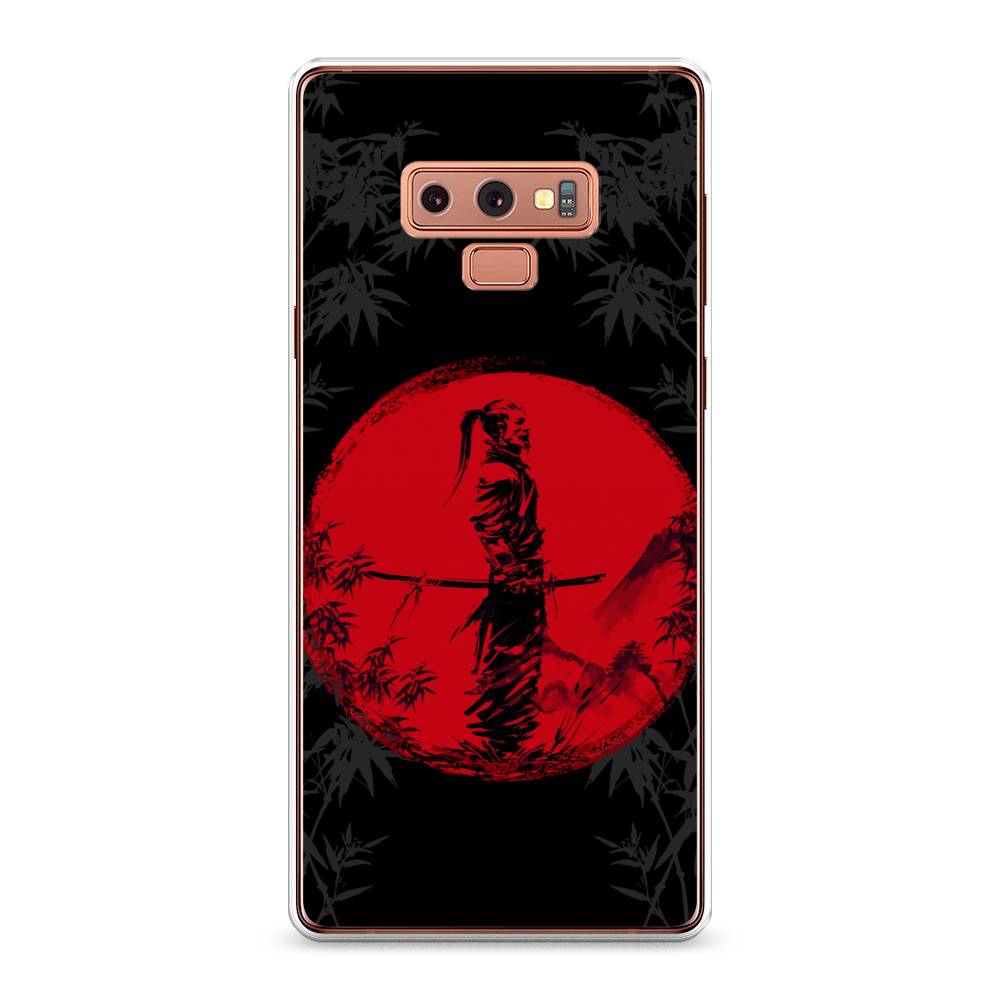 

Чехол на Samsung Galaxy Note 9 "Самурай на красном фоне", Черный;красный;серый, 26350-4
