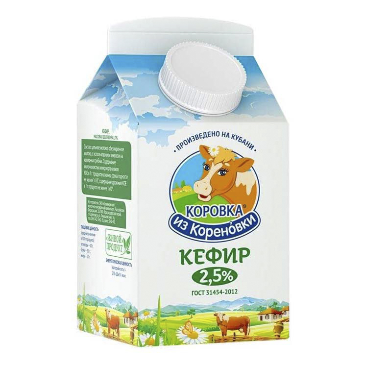 

Кефир Коровка из Кореновки 2,5% 450 г