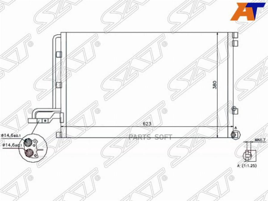 

Sat Радиатор Кондиционера Volvo C30 06- /S40/V50 2.4/2.5T 03-