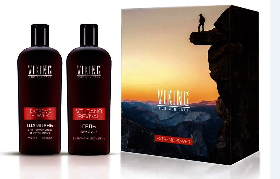 Набор средств для тела подарочный Viking Extreme power Black&White