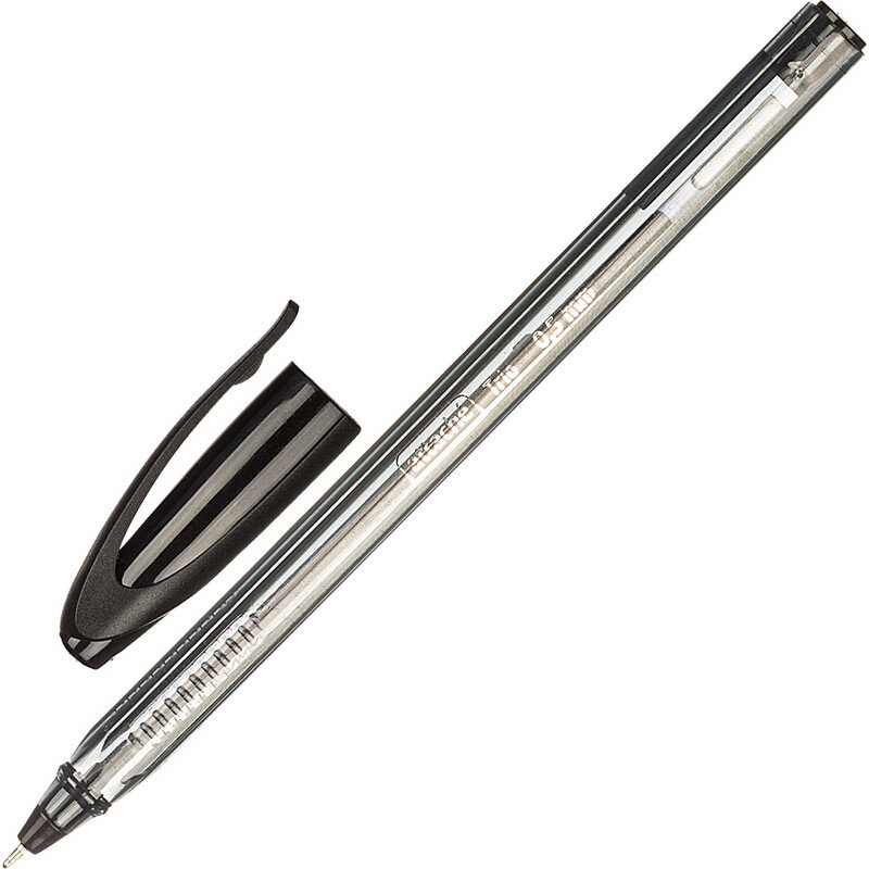 Ручка шариковая неавтоматическая масляная Attache Glide Trio черная 0.5 мм 722458