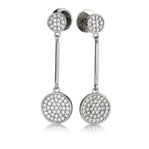 

Серьги подвески из серебра TEO MAORI 83366.1, фианит, 83366.1