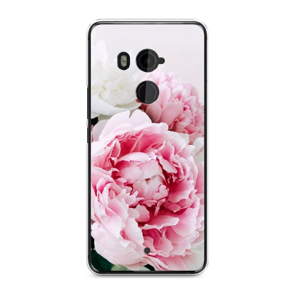 

Чехол на HTC U11 Plus "Розовые и белые пионы", Розовый;белый, 102150-2