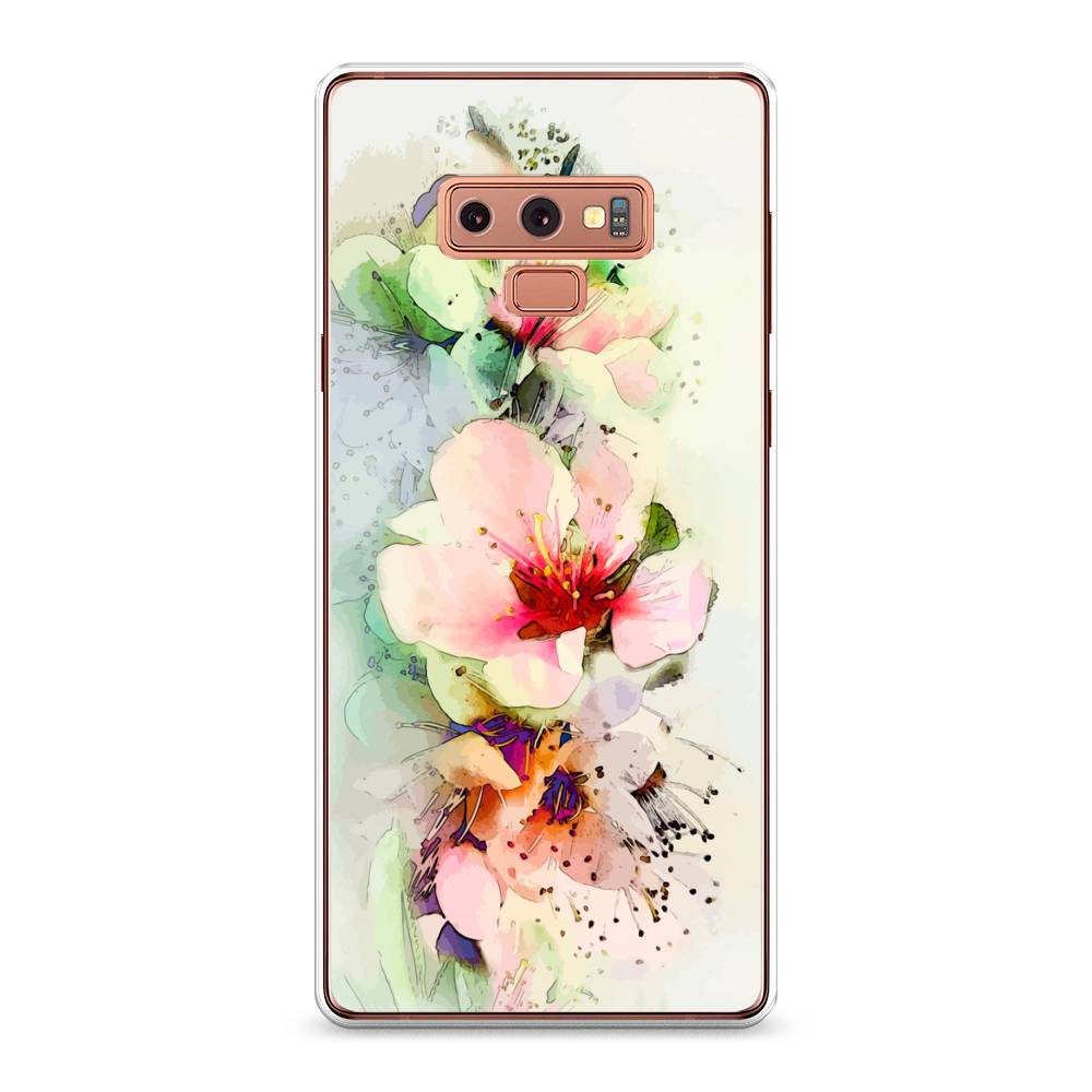 

Чехол на Samsung Galaxy Note 9 "Нежные цветы", Зеленый;розовый, 26350-2