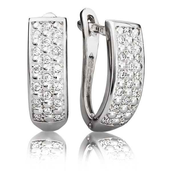 

Серьги из серебра TEO MAORI 83227.1, фианит, 83227.1