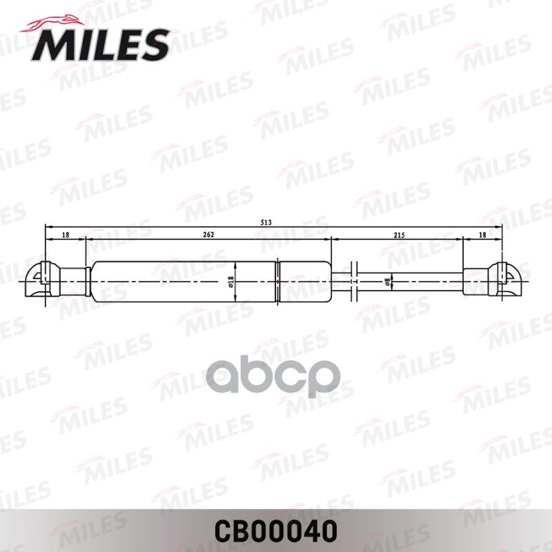 Упор Газовый Капота Volvo Xc90 10/02- Miles арт. CB00040