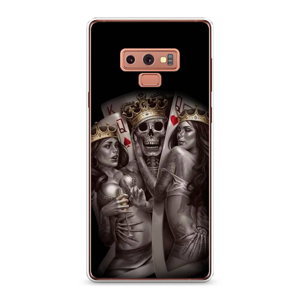 

Чехол на Samsung Galaxy Note 9 "Карты король и королевы", Серый;желтый, 26350-6