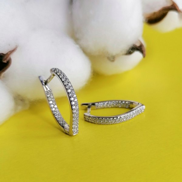 

Серьги из серебра TEO MAORI 83159.1, фианит, 83159.1