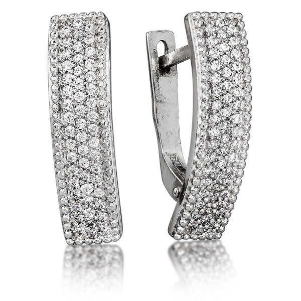 

Серьги из серебра TEO MAORI 83124.1, фианит, 83124.1
