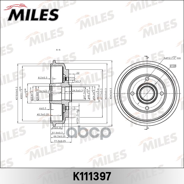 

Барабан Тормозной Ford Fusion Miles Miles арт. K111397