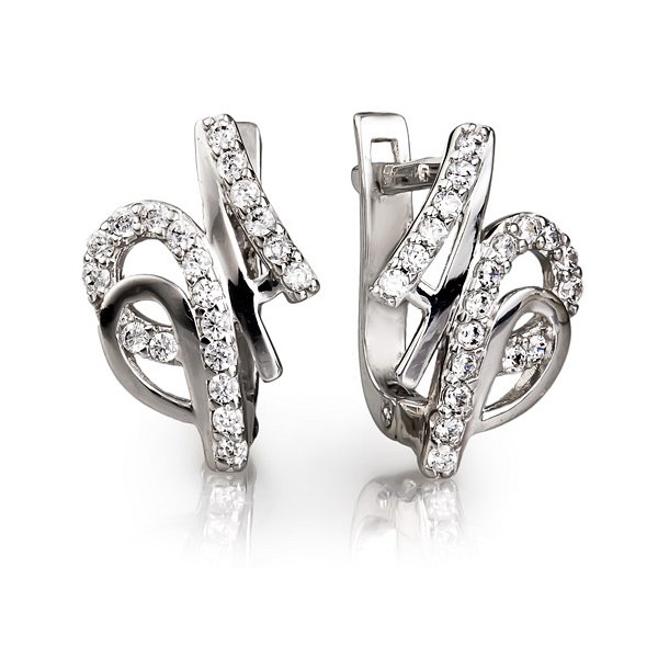 

Серьги из серебра TEO MAORI 83056.1, фианит, 83056.1