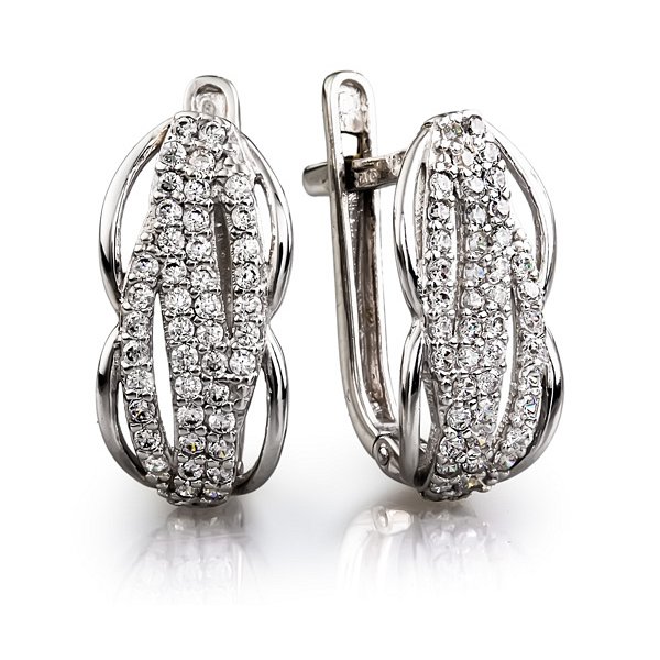 

Серьги из серебра TEO MAORI 83048.1, фианит, 83048.1