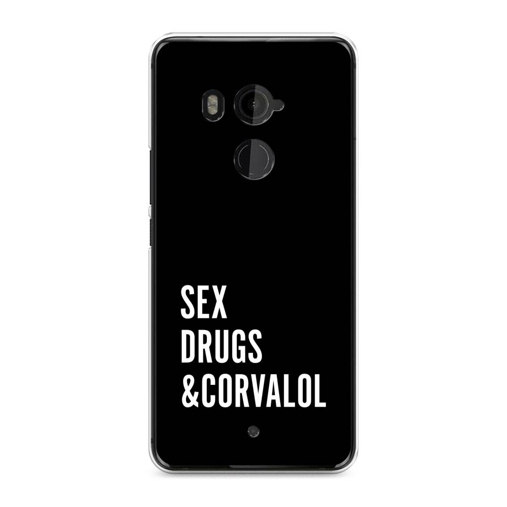 

Чехол на HTC U11 Plus "Corvalol", Черный;серый;белый, 102150-6