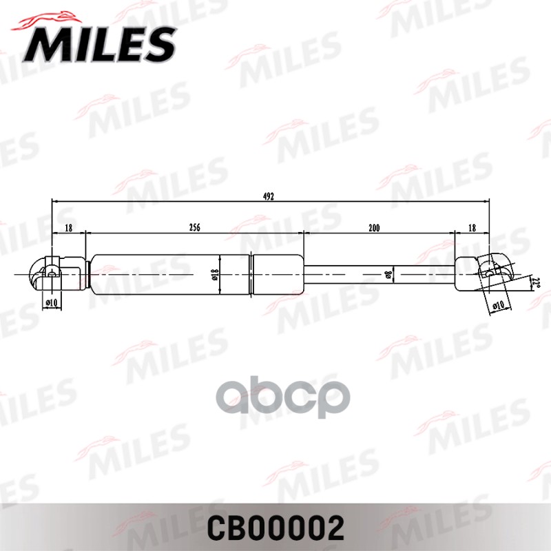 

Упор Газовый Miles Cb00002 Skoda Octavia 96- / Амортизатор Багажника Miles арт. CB00002