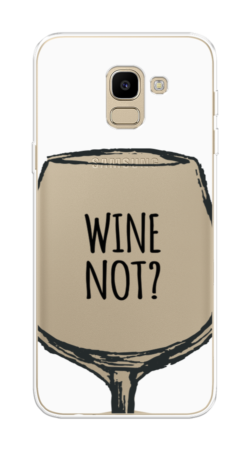 

Чехол на Samsung Galaxy J6 2018 "Wine not white", Белый, 26150-6