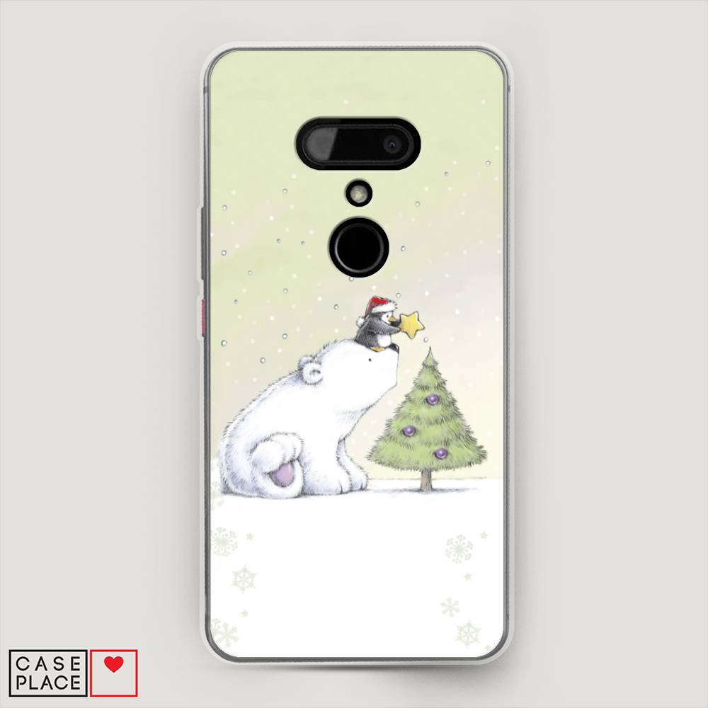 

Чехол на HTC U12 "Украшение елки", Белый;бежевый, 102050-5