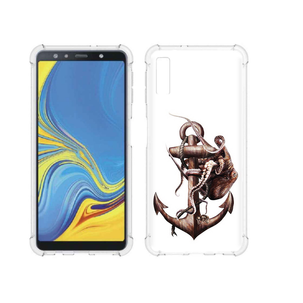 

Чехол MyPads Tocco для Samsung Galaxy A7 (2018) ржавый якорь (PT95255.558.579), Прозрачный, Tocco