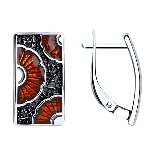 

Серьги из серебра TEO MAORI 895-120-01685-1, эмаль, 895-120-01685-1