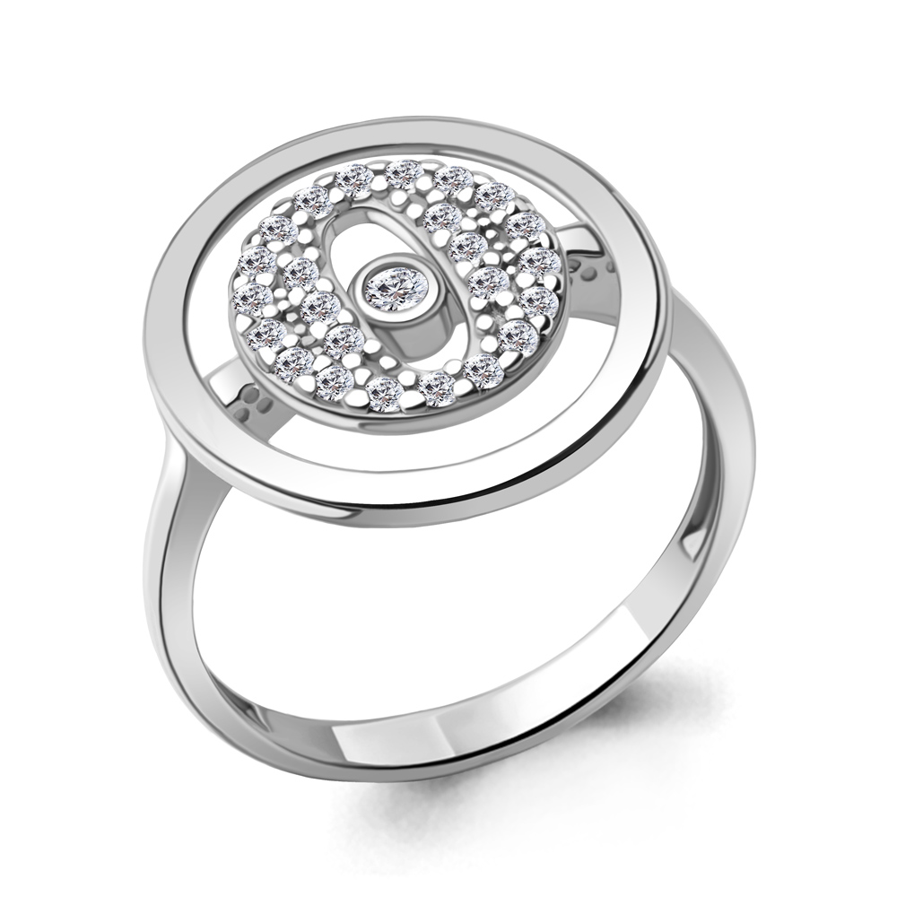 

Кольцо из серебра с фианитом Aquamarine Aquamarine 67777А_925_р р, 67777А_925_р
