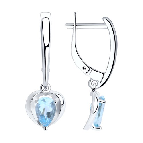 

Серьги подвески из серебра TEO MAORI 894-321-00761-1, топаз, 894-321-00761-1