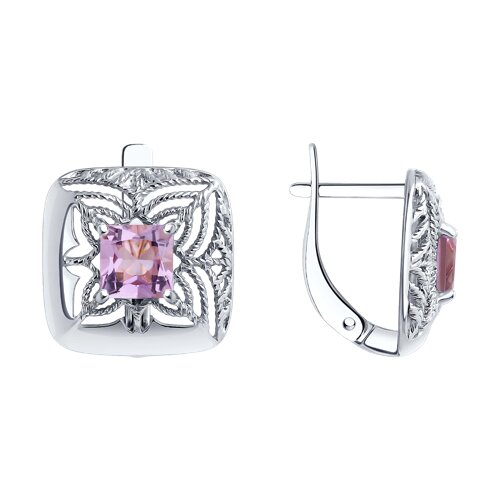 

Серьги из серебра TEO MAORI 894-320-01894-1, аметист, 894-320-01894-1
