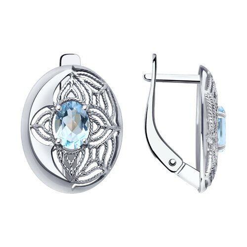 

Серьги из серебра TEO MAORI 894-320-01861-1, топаз, 894-320-01861-1